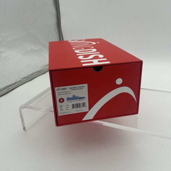 SwingDish SPIKELESS HEAT BLUE CANVAS TRAVELER SHOE - Size 9 New In Box - Picture 6 of 16